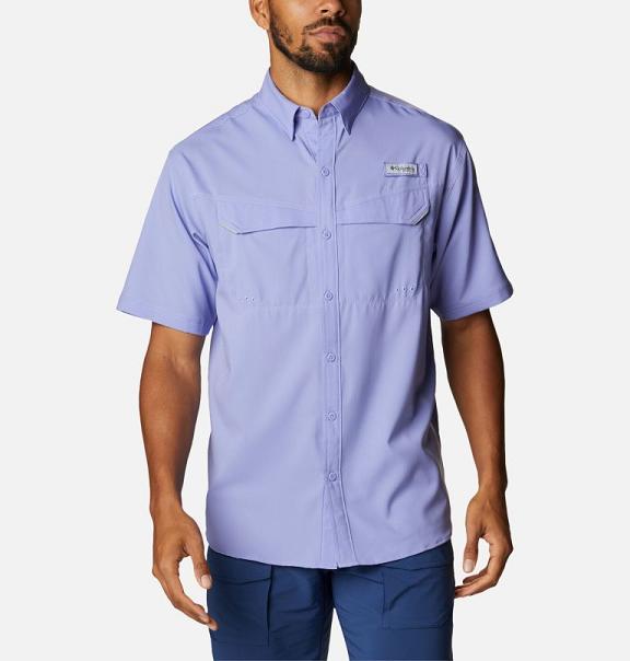 Columbia PFG Low Drag Offshore Shirts Blue For Men's NZ23674 New Zealand